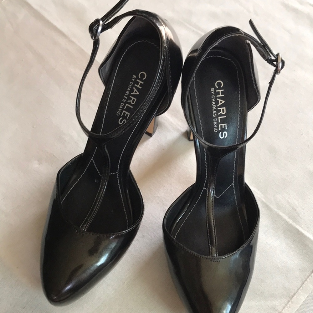 Women’s Strap Black High Heels.